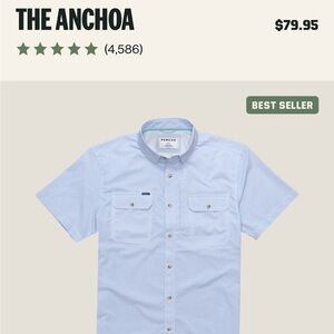 Light Blue Checkered Poncho Button Down